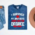 I Survived My Brother's Juris Doctor Degree Graduation Mineral Wash Tshirts Mineral Navy