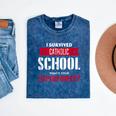 I Survived Catholic School Shirt Catholic Graduation Mineral Wash Tshirts Mineral Navy