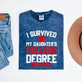 I Survived My Daughter's College Degree College Graduation Mineral Wash Tshirts Mineral Navy