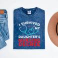 I Survived My Daughter's Nurse Degree School Graduation Mineral Wash Tshirts Mineral Navy