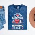 I Survived My Daughter's Nursing Degree School Graduation Mineral Wash Tshirts Mineral Navy
