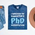 i Survived My Daughters Phd Dissertation College Graduation Mineral Wash Tshirts Mineral Navy