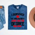 I Survived My Girlfriend's Juris Doctor Degree Graduation Mineral Wash Tshirts Mineral Navy