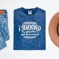 I Survived Girlfriends PhD Dissertation Doctorate Graduation Mineral Wash Tshirts Mineral Navy