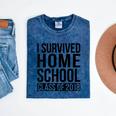 I Survived Home School Class Of 2018 Graduation Mineral Wash Tshirts Mineral Navy