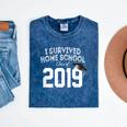 I Survived Home School Class Of 2019 Graduation t Shirt Mineral Wash Tshirts Mineral Navy