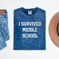 I Survived Middle School Graduation Last Day Of School Mineral Wash Tshirts Mineral Navy