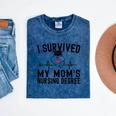 I Survived My Mom's Nursing Degree Nursing School Graduation Mineral Wash Tshirts Mineral Navy