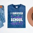 I Survived Nursing School Class Of 2025 New Nurse Graduation Mineral Wash Tshirts Mineral Navy