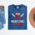 I Survived Nursing School Graduation Cool Mineral Wash Tshirts Mineral Navy