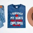 I Survived My Son's High School Diploma Graduation Premium Mineral Wash Tshirts Mineral Navy