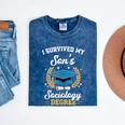 I Survived My Son's Sociology Degree Graduation Mineral Wash Tshirts Mineral Navy