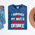 I Survived My Wife's Master's Degree Graduation Mineral Wash Tshirts Mineral Navy