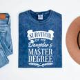 Survivor Of My Daughter's Master Degree Masters Graduation Mineral Wash Tshirts Mineral Navy