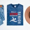 Swimming Team Senior Class Of 2025 Graduation 2025 Mineral Wash Tshirts Mineral Navy