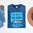Too Much Talking I Need A Nap For Introverts Raglan Baseball Tee Mineral Wash Tshirts Mineral Navy