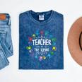 Teacher Of Tiny Humans Preschool Kindergarten Graduation Mineral Wash Tshirts Mineral Navy