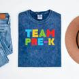 Team Pre-K Shirt Teacher Boy Girl Back To School Graduation Mineral Wash Tshirts Mineral Navy