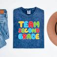 Team Second Grade Shirt 2nd Grade Back To School Graduation Mineral Wash Tshirts Mineral Navy