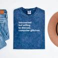 Techie Introvert Introverted Computer Nerd Mineral Wash Tshirts Mineral Navy Techie Introvert Introverted Computer Nerd Mineral Wash Tshirts Mineral Navy