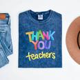 Thank You Teacher Appreciation Graduation Men Women Girls Kids Mineral Wash Tshirts Mineral Navy