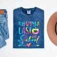 Tie Dye Happy Last Day Of School Graduation Teacher Student Mineral Wash Tshirts Mineral Navy
