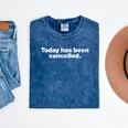 Today Has Been Cancelled Introvert Slogan Design Mineral Wash Tshirts Mineral Navy