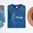 I Tried Christmas Introvert Mineral Wash Tshirts Mineral Navy