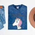 Unicorn RN Graduation T Shirt Nurse Shirts Mineral Wash Tshirts Mineral Navy