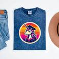 Unicorn University Graduation Graduating School Girl Cute Mineral Wash Tshirts Mineral Navy