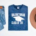 Valedictorian Class Of '26 Graduation 2026 Valedictorian Mineral Wash Tshirts Mineral Navy
