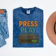 VHS Cassette Retro Analog Nostalgia Theme Mineral Wash Tshirts Mineral Navy