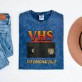 VHS Tape Nostalgia Old School Technology Humor Mineral Wash Tshirts Mineral Navy