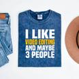 Video Editor Introvert Editing Production Filmmaking Job Mineral Wash Tshirts Mineral Navy