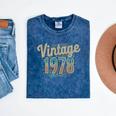 Vintage 1978 Retro Year Groovy 70s For Dad Nostalgia Mineral Wash Tshirts Mineral Navy