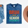 Vintage Bruh I'm A Senior Class Of 2025 Graduation Women Men Mineral Wash Tshirts Mineral Navy