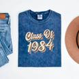 Vintage Class Of 1984 40th Reunion High School Graduation 84 Mineral Wash Tshirts Mineral Navy