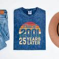 Vintage Class Of 2001 25 Years Later Reunion 25th Graduation Mineral Wash Tshirts Mineral Navy