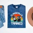 Vintage Retro Classically Trained Video Game 90s Nostalgia Mineral Wash Tshirts Mineral Navy