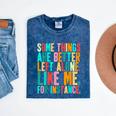 Vintage Some Things Are Better Left Alone Introverts Mineral Wash Tshirts Mineral Navy