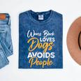 Wears Loves Dogs Avoids People I Introvert Mineral Wash Tshirts Mineral Navy