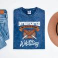 Whittling Hobby Woodcarve Introverted Wood Artist Whittler Mineral Wash Tshirts Mineral Navy