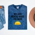 Will Give Medical Advice For Tacos Shirt Graduation MD Mineral Wash Tshirts Mineral Navy