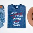 Woman Law Degree Graduation Diploma Party Mineral Wash Tshirts Mineral Navy