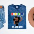 Women HBCU Grad 2025 College Graduation Apparel Mineral Wash Tshirts Mineral Navy