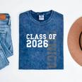 Women's Senior Class Of 2026 Graduation Year High School & College Mineral Wash Tshirts Mineral Navy