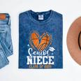 Women's Senior Niece Class Of 2026 Basketball Graduation Heart Mineral Wash Tshirts Mineral Navy