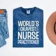 World's Okayest Nurse Practitioner NP Graduation Mineral Wash Tshirts Mineral Navy