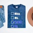Zeta Phi Beta Doctor Graduation Zeta Phi Beta HBCU Doctor Mineral Wash Tshirts Mineral Navy