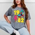 1982 Retro Raised In The 80s Old School Nostalgia Vibes Mineral Wash Tshirts Mineral Gray